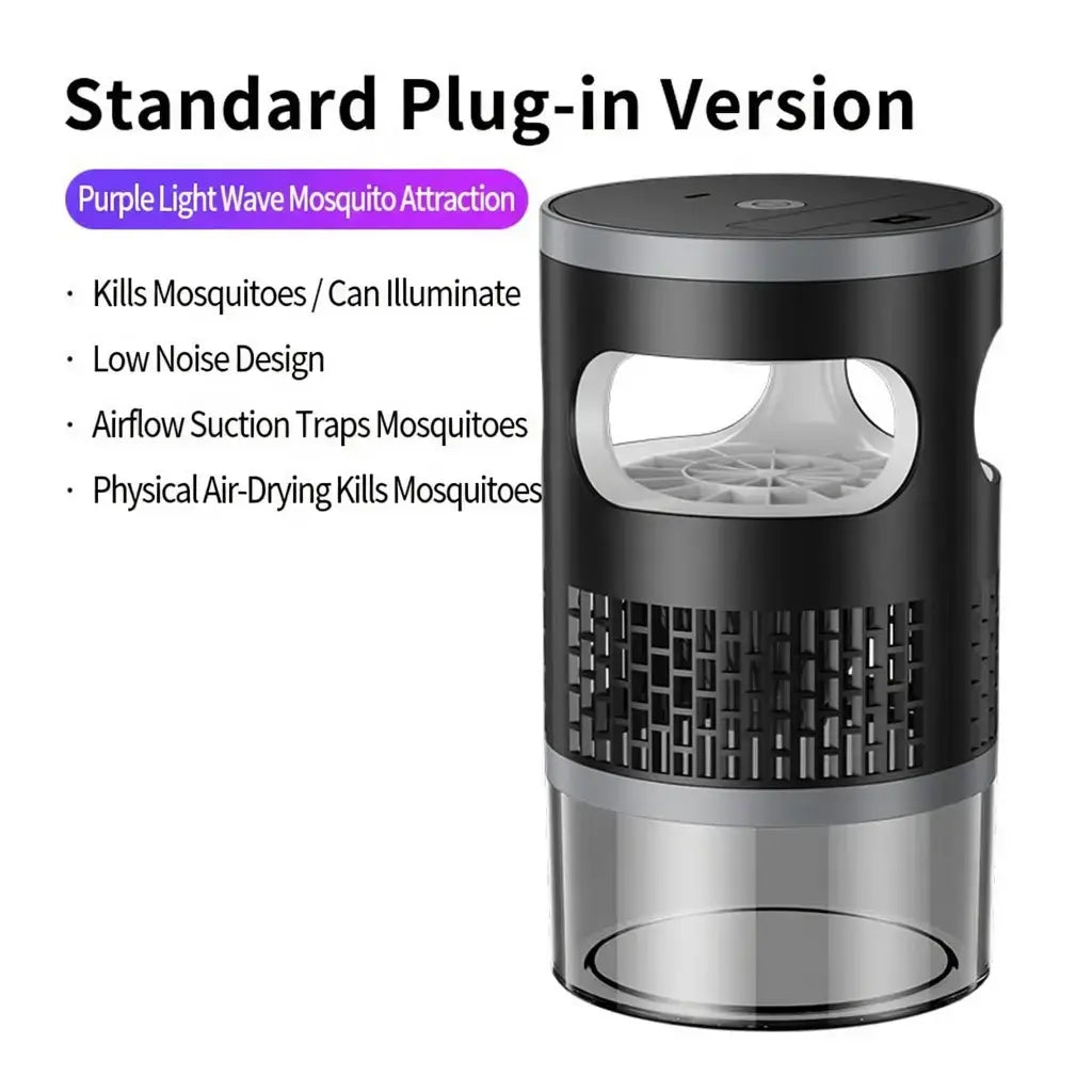 【Summervibes】Indoor Insect Trap - Effective Suction & UV Light Catcher for Mosquitoes, Fruit Flies, Gnats & Moths - Quiet & Non-Zapper for Home