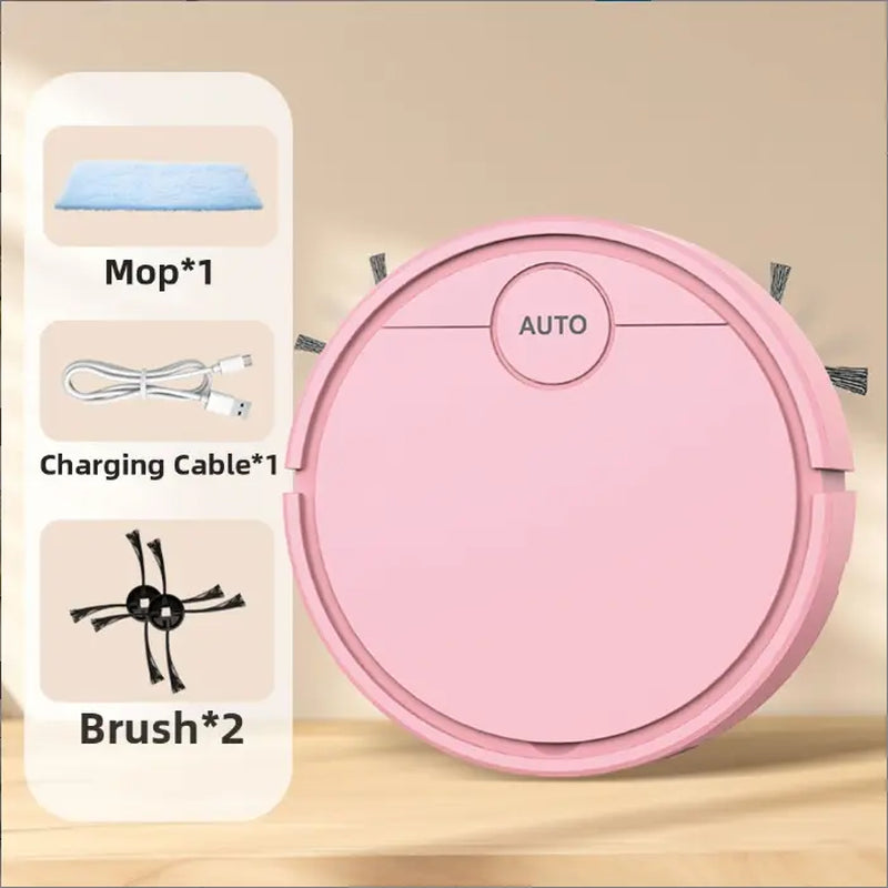 Compact Cordless Rechargeable Vacuum and Mop - Quiet Household Floor Care Tool, Wet Mopping Sweeper for Desktop & Floor Cleaning, Hair & Dust Particle Pickup
