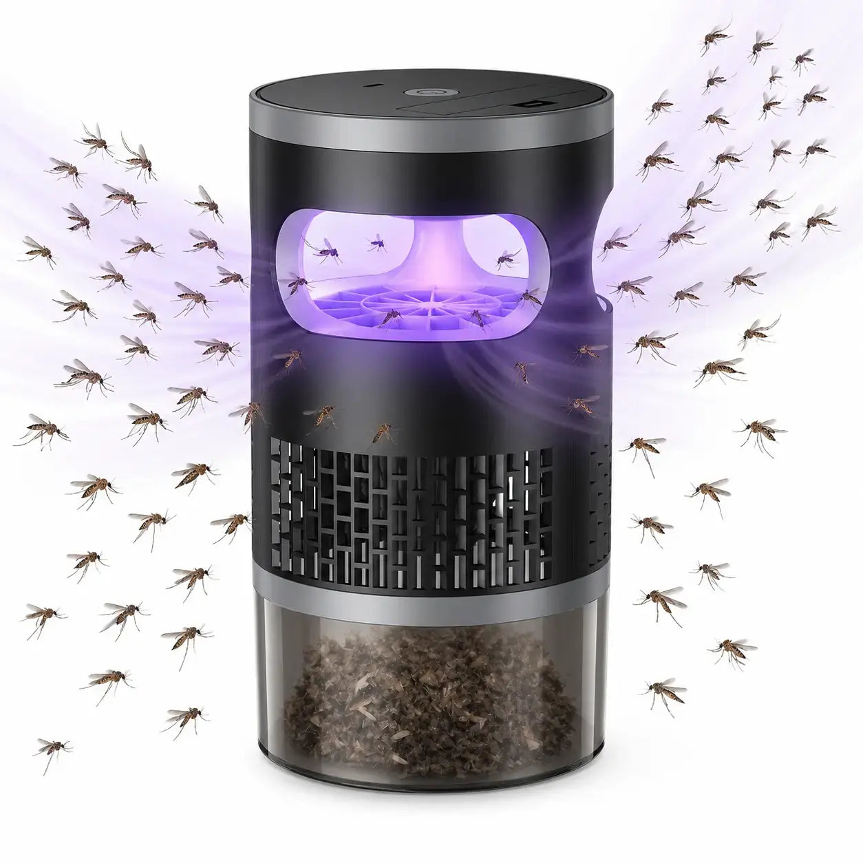【Summervibes】Indoor Insect Trap - Effective Suction & UV Light Catcher for Mosquitoes, Fruit Flies, Gnats & Moths - Quiet & Non-Zapper for Home