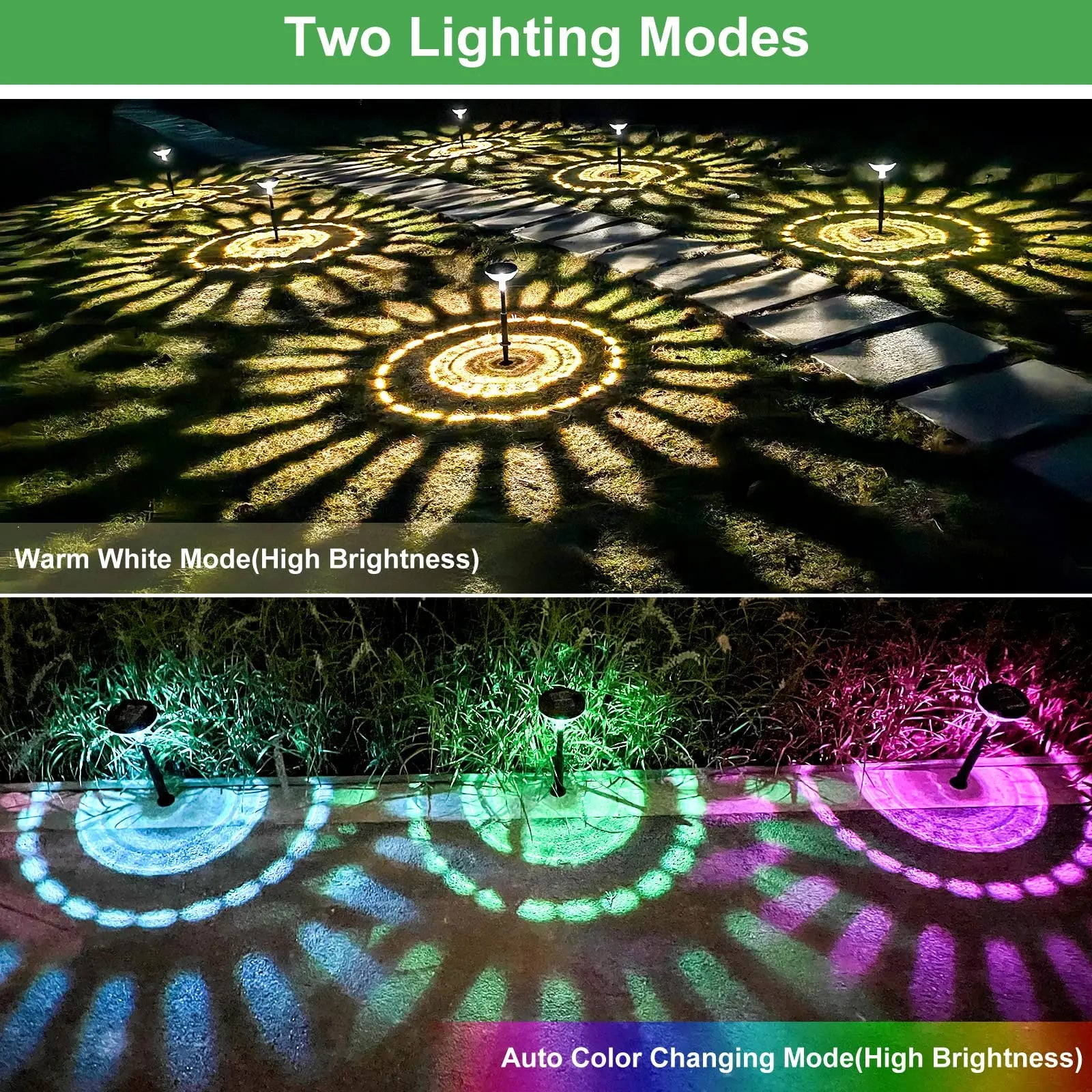 Nupostai Upgrade Bright Solar Pathway Lights,Multicolor & Warm White,Aesthetic Solar Ground Lights with Sunflower Pattern,Diy Height,External Switch,Ip67 Waterproof,Auto On/Off LED Lamp for Lawn Yard Backyard Patio Walkway Sidewalk Landscape Decor
