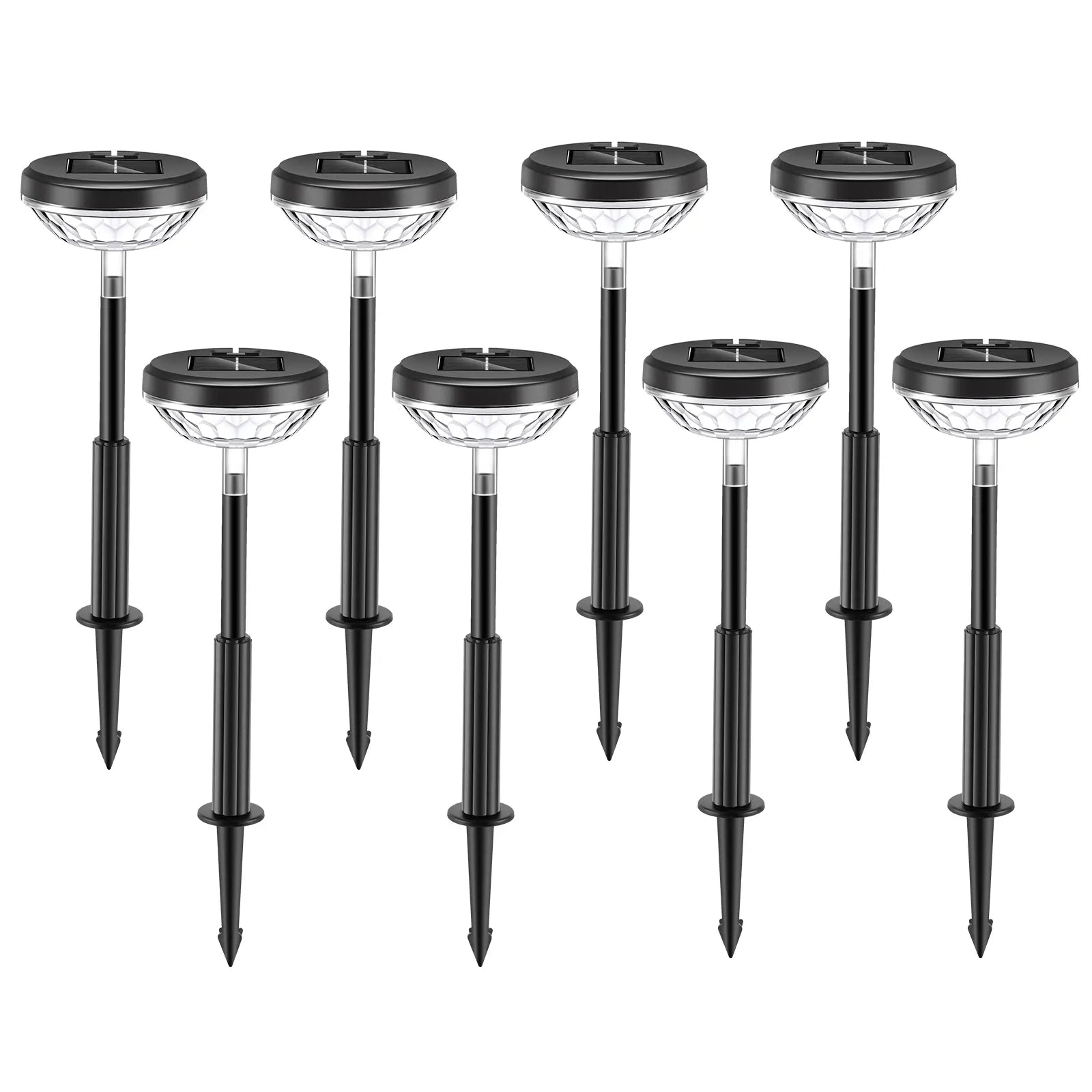 Nupostai Upgrade Bright Solar Pathway Lights,Multicolor & Warm White,Aesthetic Solar Ground Lights with Sunflower Pattern,Diy Height,External Switch,Ip67 Waterproof,Auto On/Off LED Lamp for Lawn Yard Backyard Patio Walkway Sidewalk Landscape Decor