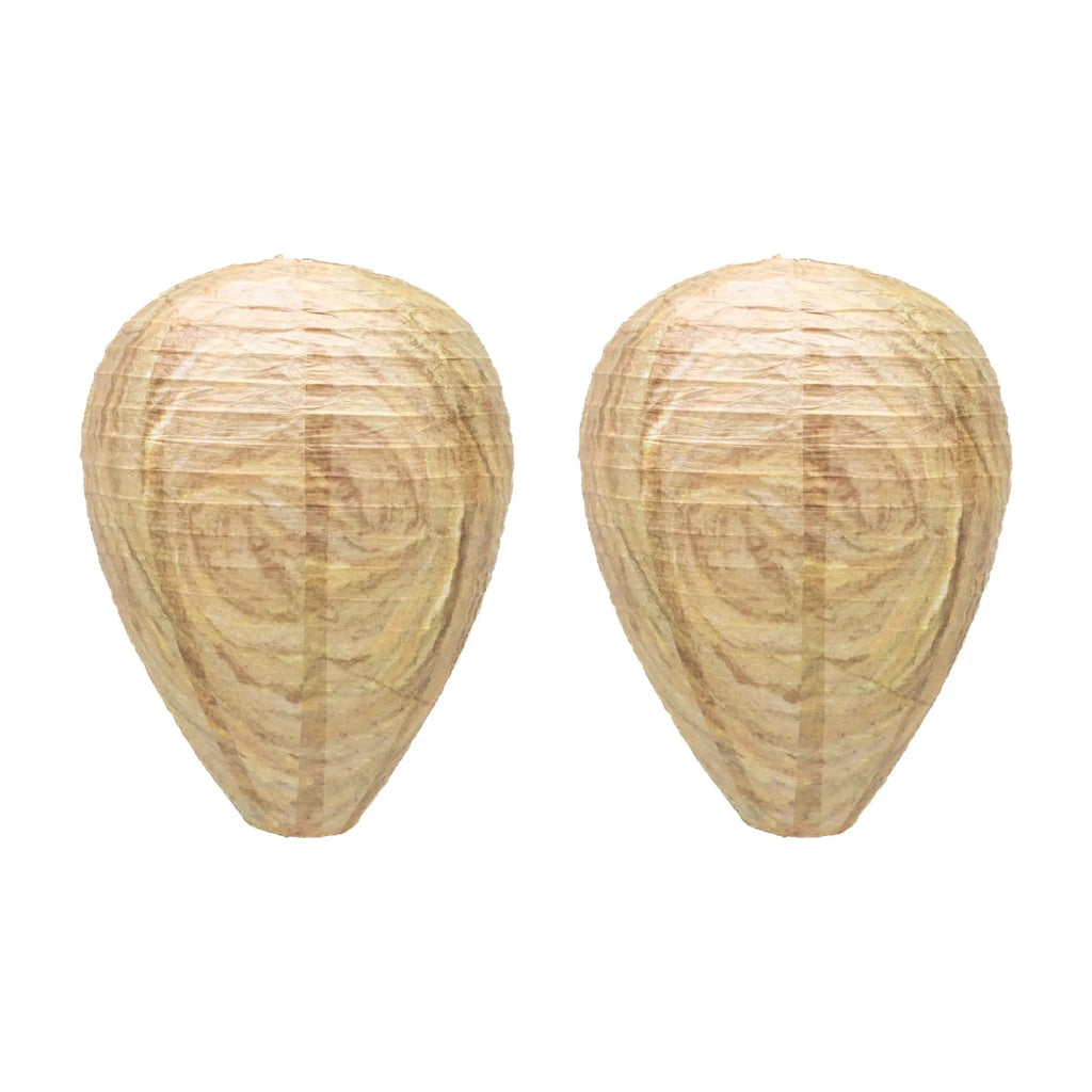 Best Bee Brothers Wasp Deterrent Hives 2 Decoy Nests for Wasps & Yellowjackets Outdoor Garden Wood Protection Natural Wax Paper Collapsible Design