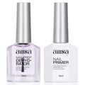 AILLSA Nail Dehydrator and Bond Primer Set, 2 Pcs 15Ml Acid-Free Natural Nail Prep Tool Kit Quick-Dry & Safe for Nails, for UV Gel, Acrylic, Gel Nail Polish & Press-On Nails