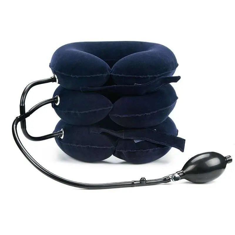 Inflatable Cervical Neck Traction Device, Adjustable Neck Stretcher Brace for Instant Pain Relief & Home Use Decompression