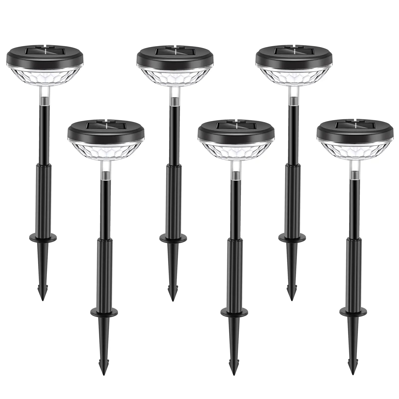 Nupostai Upgrade Bright Solar Pathway Lights,Multicolor & Warm White,Aesthetic Solar Ground Lights with Sunflower Pattern,Diy Height,External Switch,Ip67 Waterproof,Auto On/Off LED Lamp for Lawn Yard Backyard Patio Walkway Sidewalk Landscape Decor