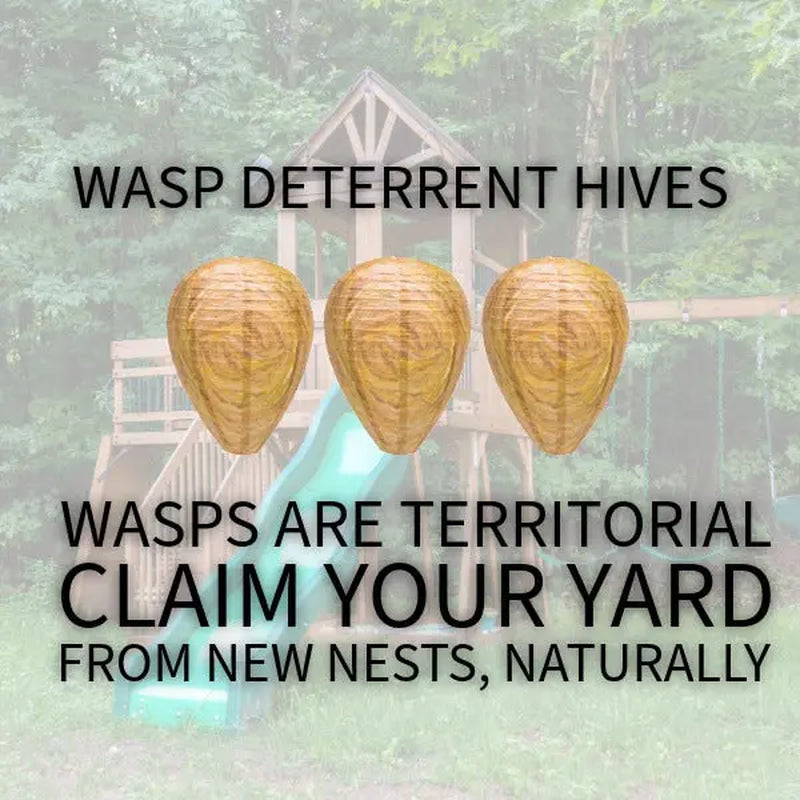 Best Bee Brothers Wasp Deterrent Hives 2 Decoy Nests for Wasps & Yellowjackets Outdoor Garden Wood Protection Natural Wax Paper Collapsible Design
