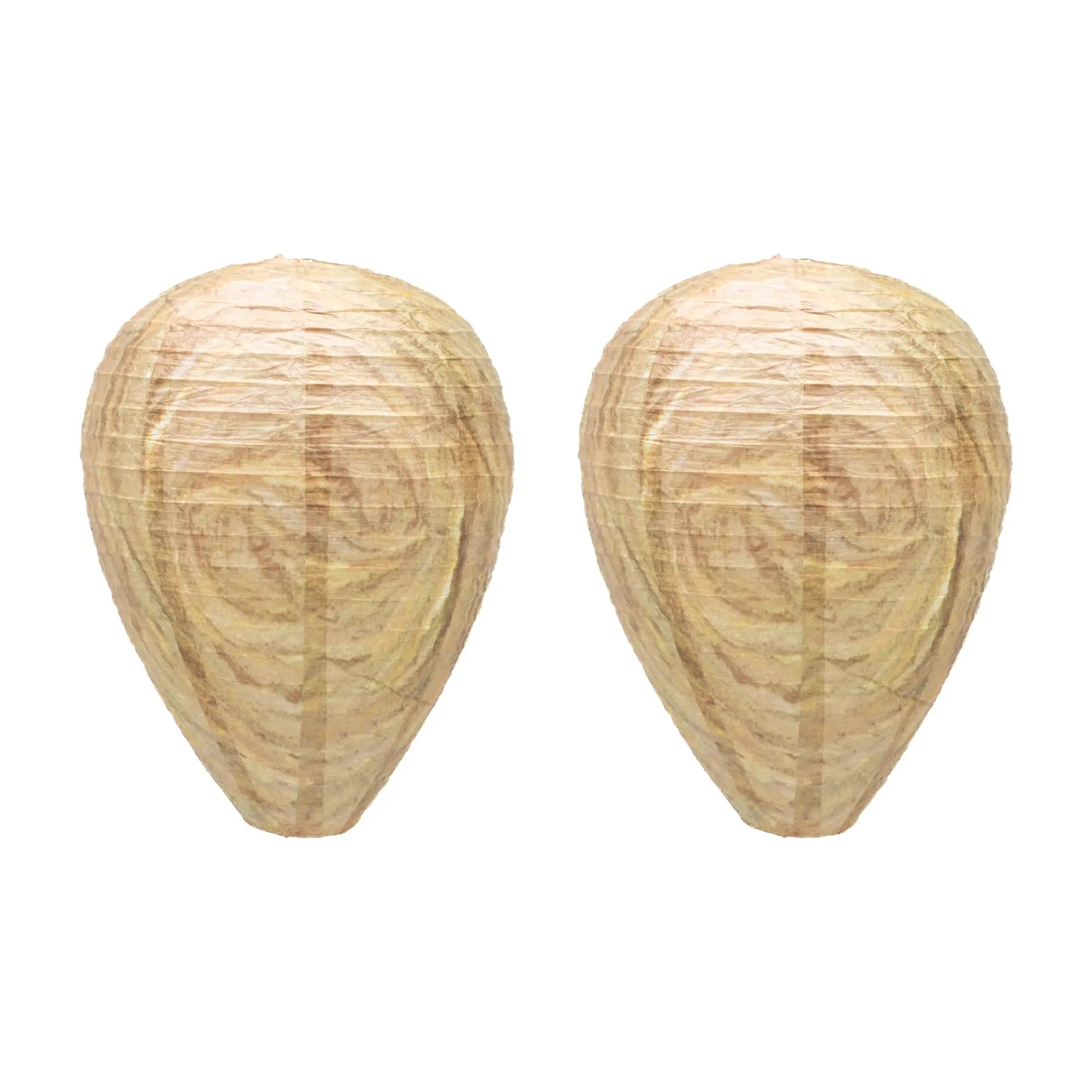 Best Bee Brothers Wasp Deterrent Hives 2 Decoy Nests for Wasps & Yellowjackets Outdoor Garden Wood Protection Natural Wax Paper Collapsible Design