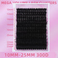 10-25Mm Lash Clusters Ultra-Fluffy 300D High-Density Soft D-Curl Mega Volume for Beginners Easy Application Lightweight Plant Fiber
