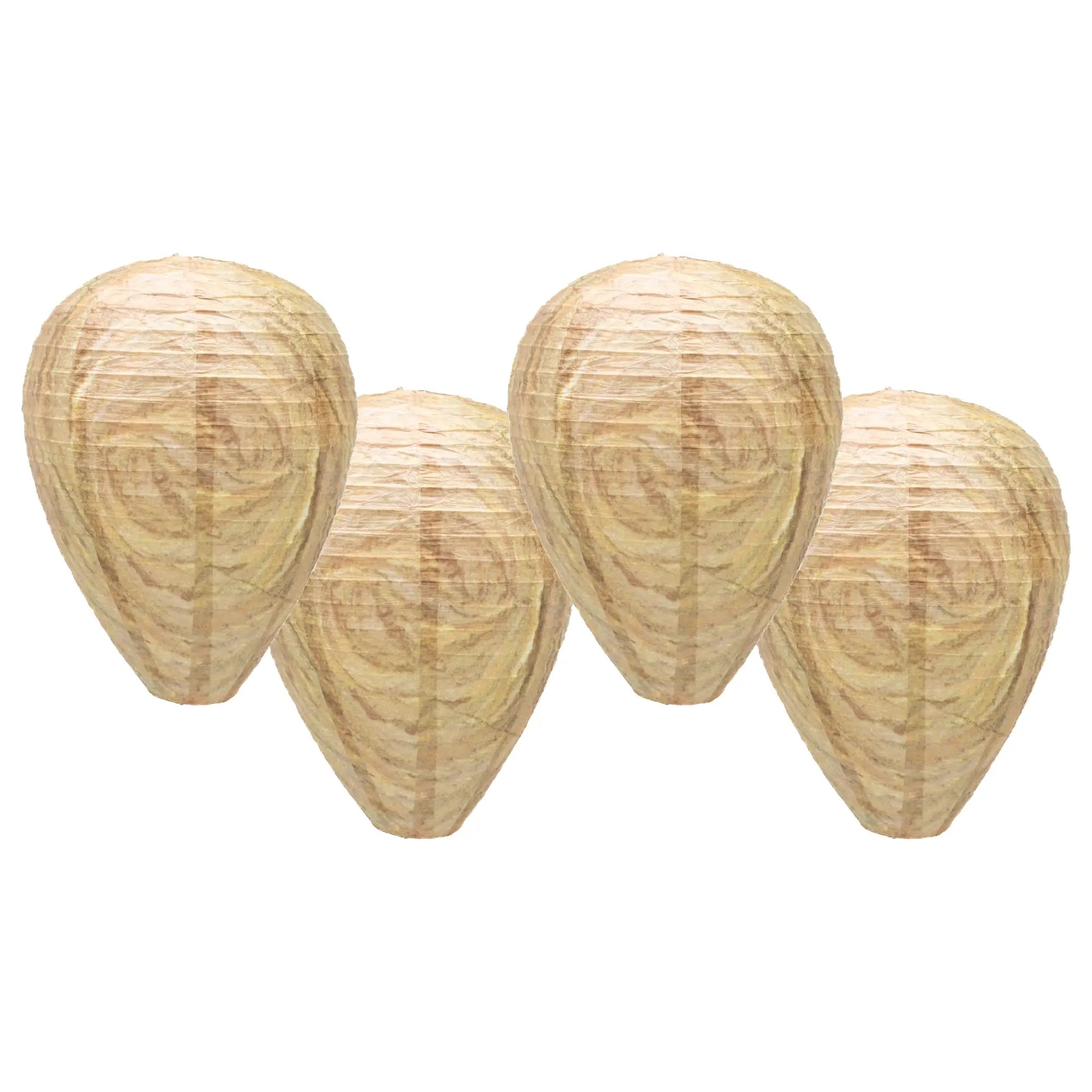 Best Bee Brothers Wasp Deterrent Hives 2 Decoy Nests for Wasps & Yellowjackets Outdoor Garden Wood Protection Natural Wax Paper Collapsible Design